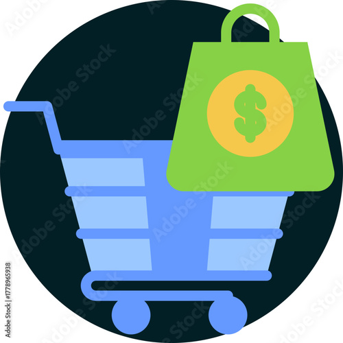 Purchasing icon isolated on white background. vector illustration icon for business to consumer