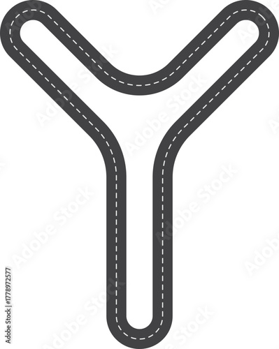 Race Track in Letter Y Shape, Road Track