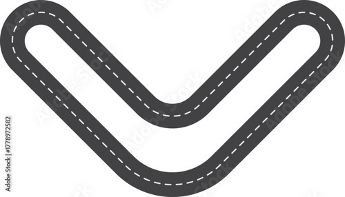 Race Track in Letter V Shape, Road Track