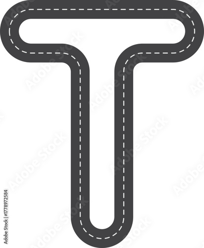 Race Track in Letter T Shape, Road Track