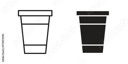 Beer pong icon doodle set. editable outline stroke vector eps