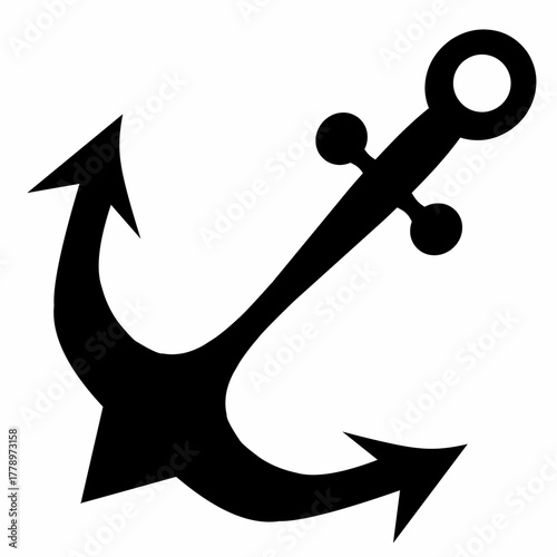 Vector illustration rendering of an anchor icon, suitable for sea shipping for logistics companies or navies.