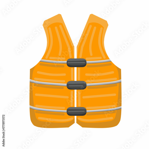 Life vest vector illustration. Safety life jacket, with white background
