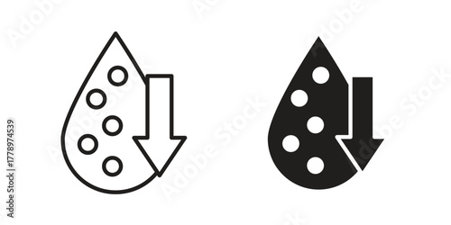 Cholesterol icon doodle set. editable outline stroke vector eps