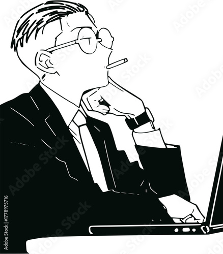 PC操作をしているビジネスシーン