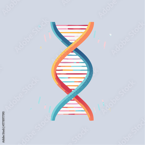 DNAの二重螺旋構造のベクターイラスト