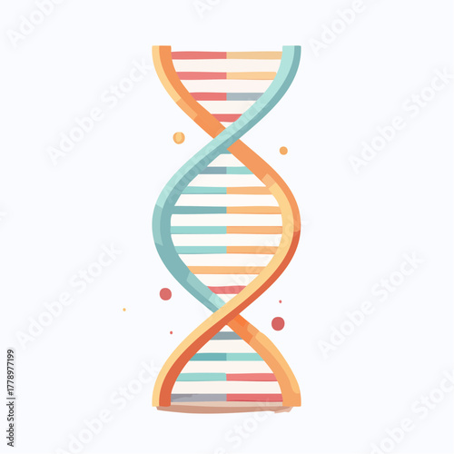 DNAの二重螺旋構造のベクターイラスト