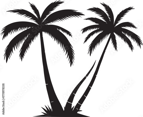 Tropical Palm Tree Silhouette Bundle