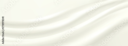 Vanilla cream liquid background with smooth dripping dessert flow.