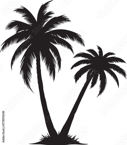 Tropical Palm Tree Silhouette Bundle