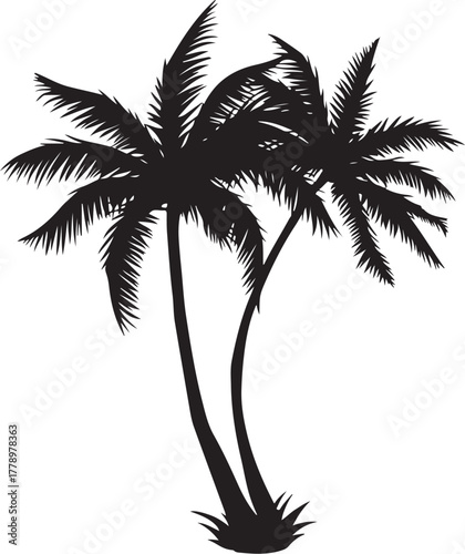 Tropical Palm Tree Silhouette Bundle