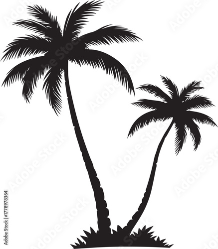 Tropical Palm Tree Silhouette Bundle