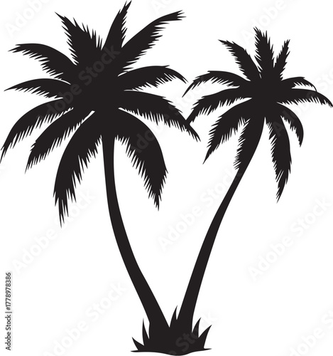 Tropical Palm Tree Silhouette Bundle
