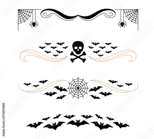 Halloween dividers spooky decorative set