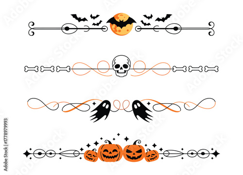 Halloween dividers spooky decorative set