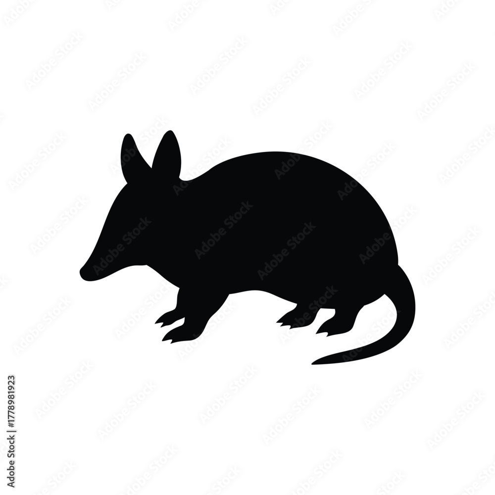 Obraz premium Armadillo silhouette illustration for banners and advertisements