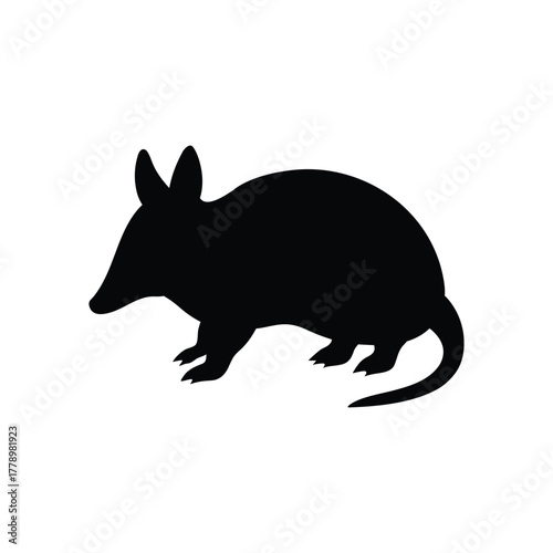 Armadillo silhouette illustration for banners and advertisements