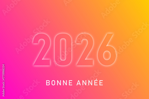 Bonne année - meilleurs vœux 2026 - vecteur pour affiche bannière salutation et célébration du nouvel an 2026.
