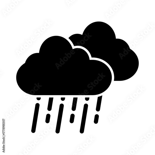Cloud and rain weather flat icon logo illustration vector isoalated, suitable for web design , logo , app and more