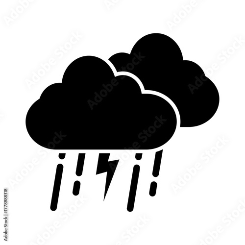 Cloud and rain weather flat icon logo illustration vector isoalated, suitable for web design , logo , app and more