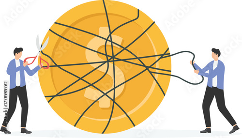 Solving complex problem with teamwork, Support colleague to overcome difficult work, collaboration concept.
