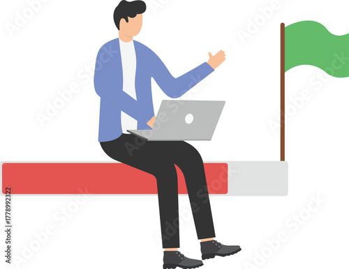 task management, executing workflow for business success concept.
