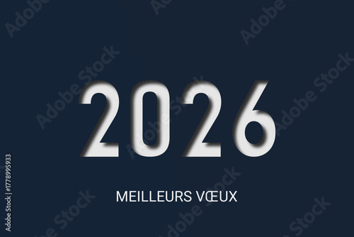 Bonne année - meilleurs vœux 2026 - vecteur pour affiche bannière salutation et célébration du nouvel an 2026.