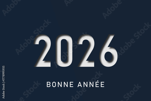 Bonne année - meilleurs vœux 2026 - vecteur pour affiche bannière salutation et célébration du nouvel an 2026.