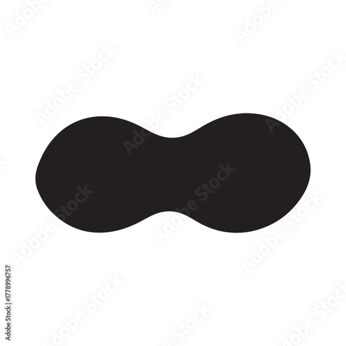 Peanut icon silhouette vector flat illustration design on white background