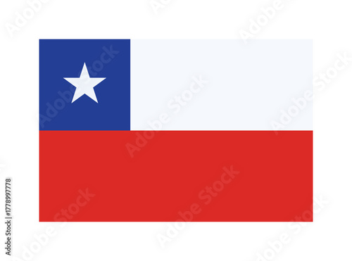 Free Download Simple isolated Chile national flag with blue square and white star vector illustration - GFXLoad