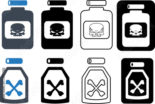 Bottle, medicine, poison icon