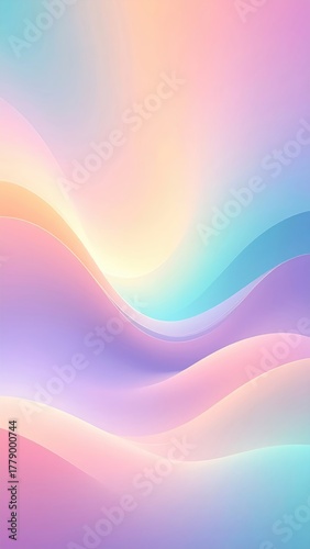 Smooth Pastel Wave Background with Soft Gradient