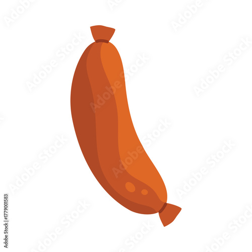 Isolated sausage on white background, perfect for traditional food and cuisine concepts vector illustration