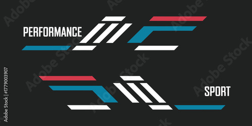 Decal stripes vector set featuring speed lines, sports stripes, and racing tuning stickers perfect for car customization, automotive design