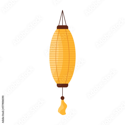 Classic Japanese lantern isolated on white background for festival or decoration vector illustration
