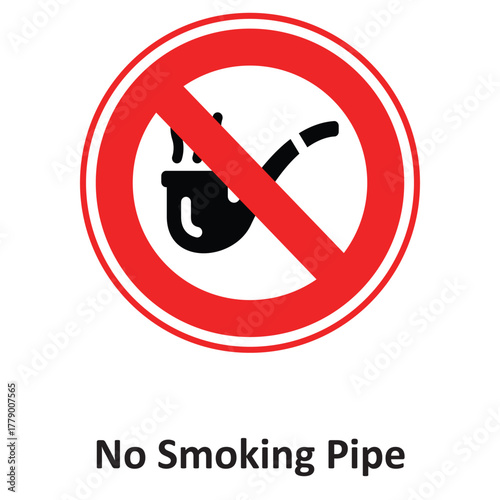 No Smoking Pipe Vector icon which can easily modify or edit