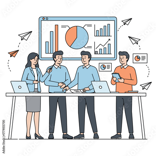 Team Collaboration Vector Illustration