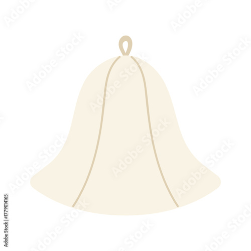 Simple isolated bell shape inspired by Finland design on a white background vector illustration