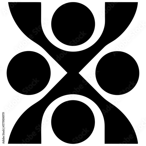 A futuristic letter X emblem with perfect symmetry and clean shape