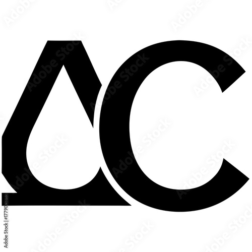 A contemporary minimalist logo using the initials AC in balanced form