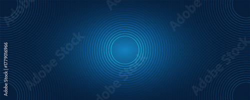Dark blue dynamic abstract vector background with diagonal lines. 3d business presentation banner cover for sales event evening party. Fast moving circles and soft wave lines and decoration lines.