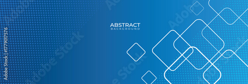 Modern Blue Abstract Background with Dynamic Geometric Shapes