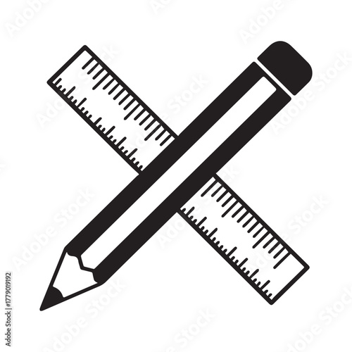 Crafting with precision, a pencil and ruler create endless possibilities for design, education, and creative projects with simple elegance