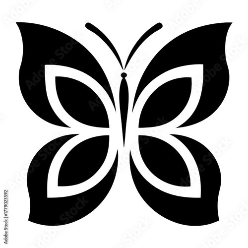 Butterfly Minimalist and Simple Silhouette