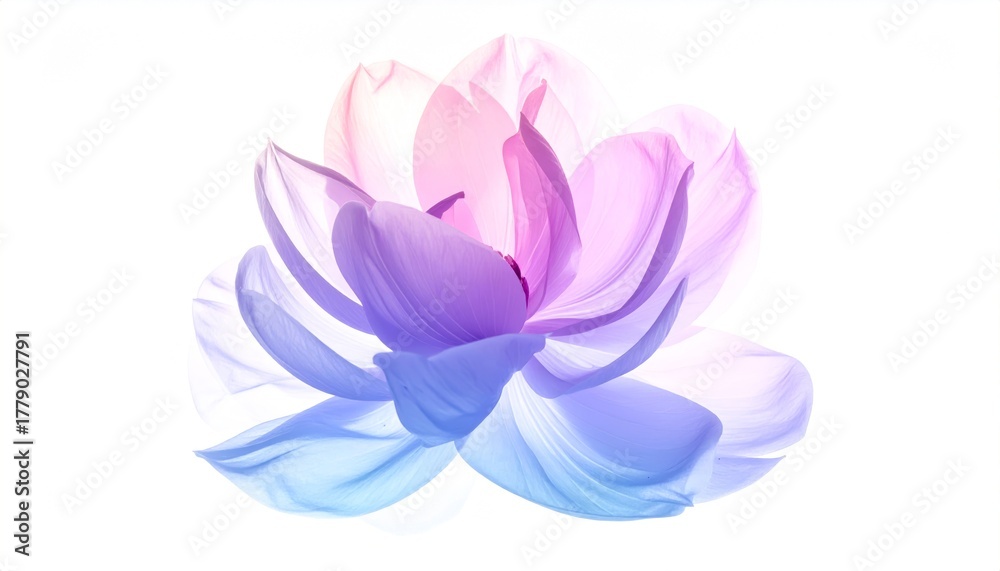 Fototapeta premium Pastel Lotus Flower with white background.
