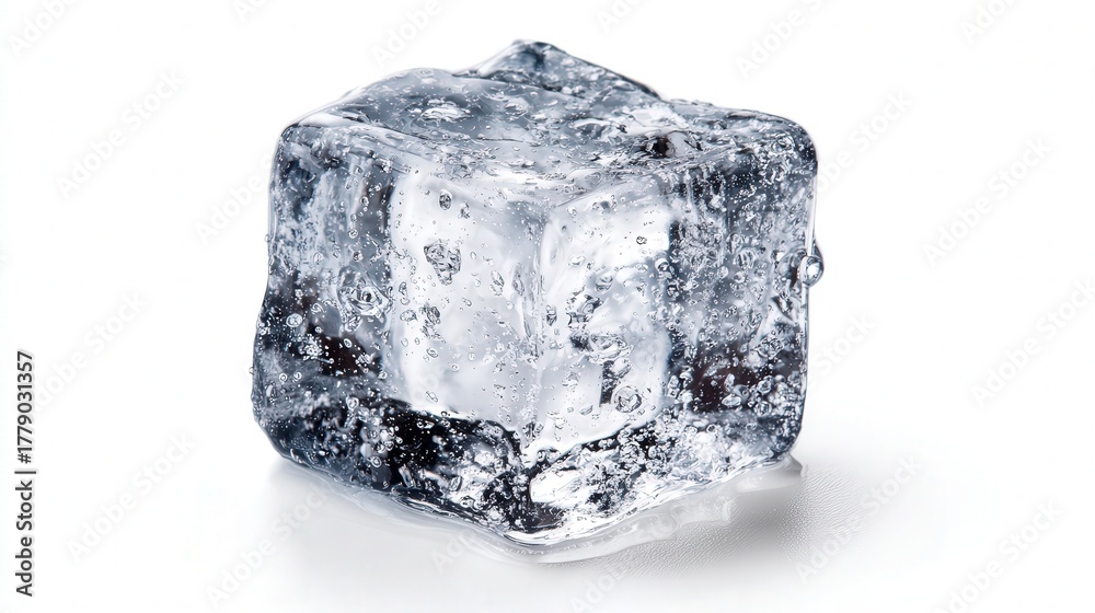 Obraz premium Ice cube isolated on white background