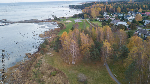 aero view to coastline