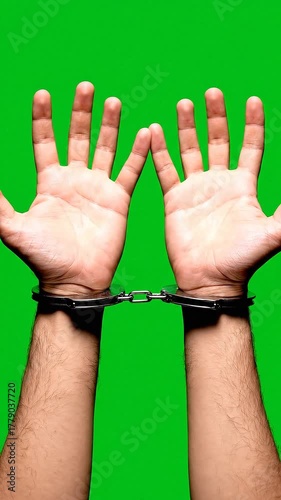 Handcuffed Hands Releasing, Human Freedom Concept, Breaking Chains, Justice and Liberty Symbol