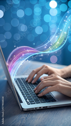 AI Neural Network Big Data Flow Visualization, Binary Code AIMatrix, AI Machine Learning Abstract Background, Quantum Computing, Cyber Security, Futuristic Technology Artificial Intelligence