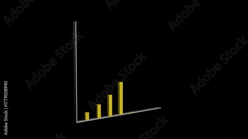 徐々に値が増加していく棒グラフ